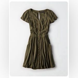 AE button front dress